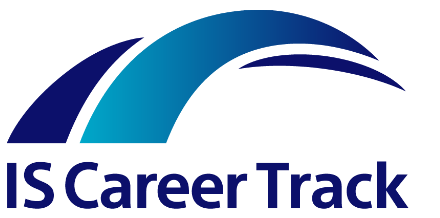 キャリアパスを示した線が複数重なり先のキャリアに繋がっている様を示した、IS Career Trackのイメージロゴ図